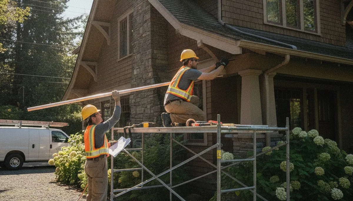 Portland, OR plumber repairing a residential pipe leak for plumbing repair service