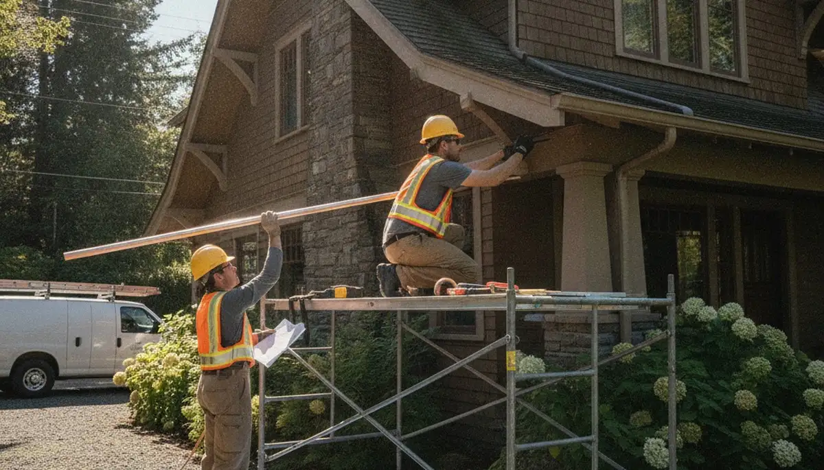 Portland, OR plumber repairing a residential pipe leak for plumbing repair service