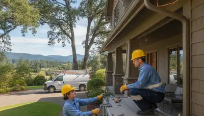 Portland, OR plumbing repair service team fixing a residential pipe leak