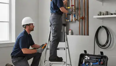 Portland, OR plumber repairing a home pipe for fast plumbing repair service
