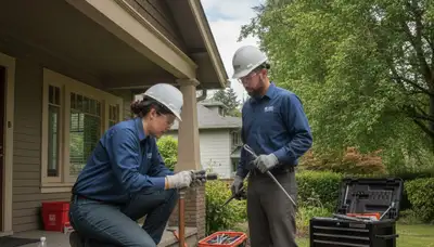Portland, OR plumbing repair technician servicing residential pipes and fixtures