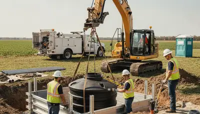 Septic tank installation for Portland, OR home by professional plumbers