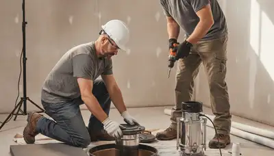 Sump pump installation in Portland, OR by On Call Plumbers to protect wet basements from flooding